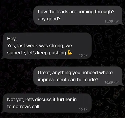 Client feedback in Telegram
